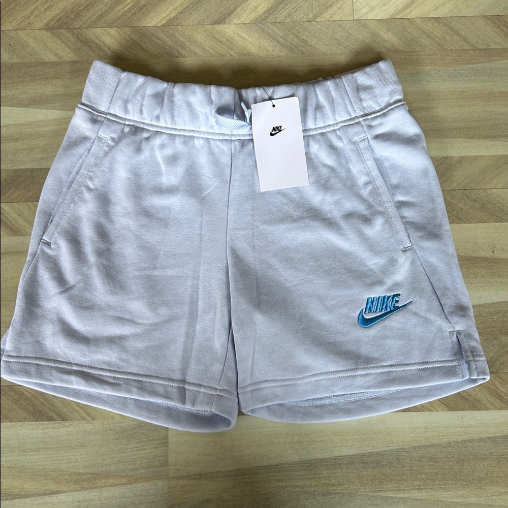 Nike light blue Shorts with Blue Emblem